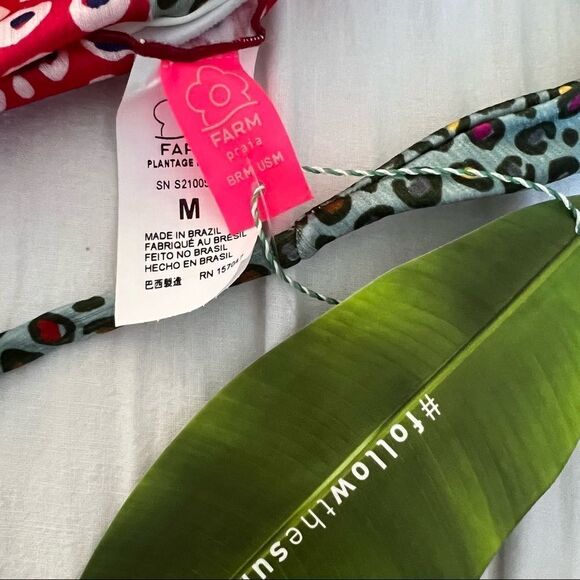 Farm Rio LEOPARD PATCH BRA Top in Multi Medium - Picture 7 of 9